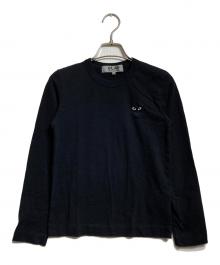 PLAY COMME des GARCONS（プレイコムデギャルソン）の古着「ロングスリーブカットソー/ Long-sleeve cut-and-sew top」｜ブラック