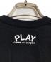 中古・古着 PLAY COMME des GARCONS (プレイコムデギャルソン) ロングスリーブカットソー/ Long-sleeve cut-and-sew top ブラック サイズ:XS：7000円
