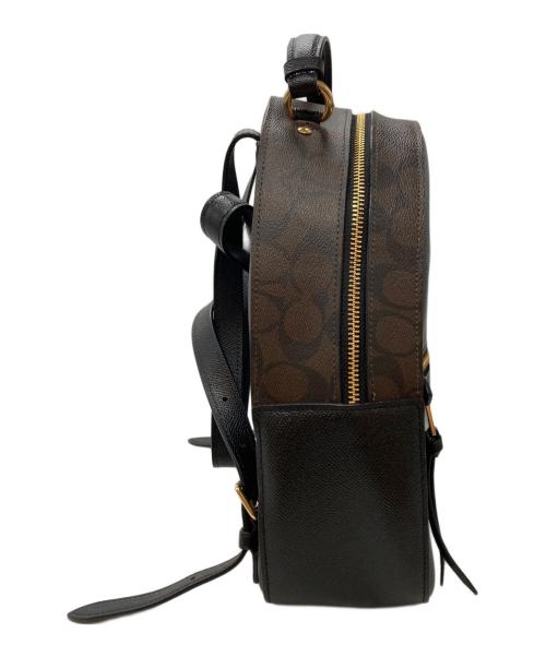 COACH（コーチ）COACH (コーチ) SIGNATURE JORDYN BACKPACK/ シグネチャー ジョーディン バックパック ブラック×ブラウン サイズ:不明の古着・服飾アイテム