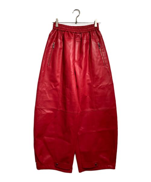 PRANK PROJECT（プランクプロジェクト）PRANK PROJECT (プランクプロジェクト) Faux Leather Jogger Pants/フェイクレザー ジョガーパンツ レッド サイズ:38の古着・服飾アイテム