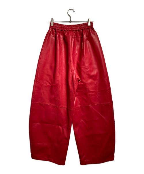 PRANK PROJECT（プランクプロジェクト）PRANK PROJECT (プランクプロジェクト) Faux Leather Jogger Pants/フェイクレザー ジョガーパンツ レッド サイズ:38の古着・服飾アイテム