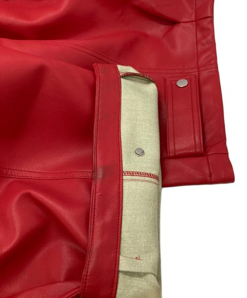 PRANK PROJECT（プランクプロジェクト）PRANK PROJECT (プランクプロジェクト) Faux Leather Jogger Pants/フェイクレザー ジョガーパンツ レッド サイズ:38の古着・服飾アイテム