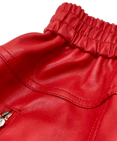PRANK PROJECT（プランクプロジェクト）PRANK PROJECT (プランクプロジェクト) Faux Leather Jogger Pants/フェイクレザー ジョガーパンツ レッド サイズ:38の古着・服飾アイテム