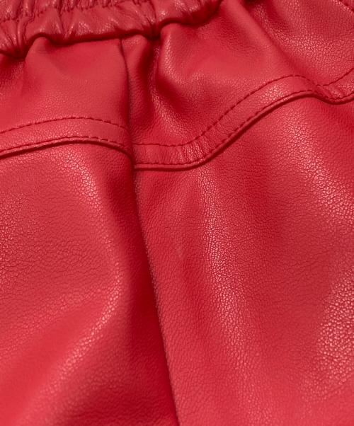 PRANK PROJECT（プランクプロジェクト）PRANK PROJECT (プランクプロジェクト) Faux Leather Jogger Pants/フェイクレザー ジョガーパンツ レッド サイズ:38の古着・服飾アイテム