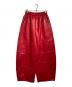 PRANK PROJECT（プランクプロジェクト）の古着「Faux Leather Jogger Pants/フェイクレザー ジョガーパンツ」｜レッド