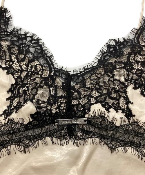 PRANK PROJECT（プランクプロジェクト）PRANK PROJECT (プランクプロジェクト) Asymmetrical Lace Camisole/アシンメトリーレースキャミソール ベージュ×ブラック サイズ:freeの古着・服飾アイテム