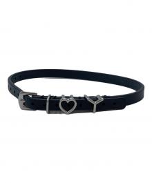 Y/PROJECT（ワイ プロジェクト）の古着「Heart Leather Choker/ハートレザーチョーカー」｜ブラック