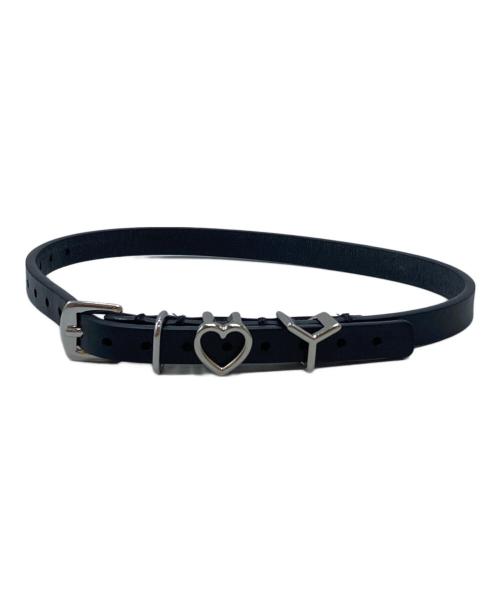 Y/PROJECT（ワイ プロジェクト）Y/project (ワイ プロジェクト) Heart Leather Choker/ハートレザーチョーカー ブラックの古着・服飾アイテム