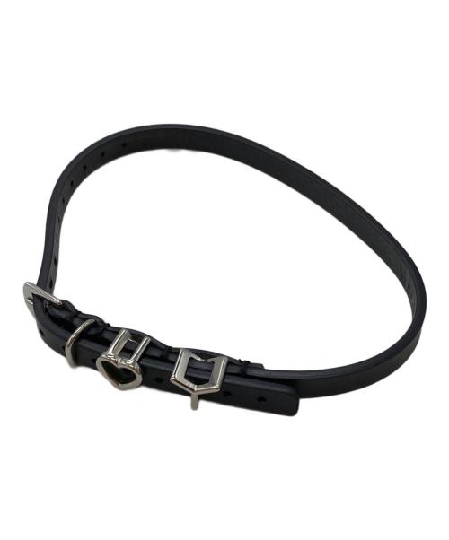 Y/PROJECT（ワイ プロジェクト）Y/project (ワイ プロジェクト) Heart Leather Choker/ハートレザーチョーカー ブラックの古着・服飾アイテム