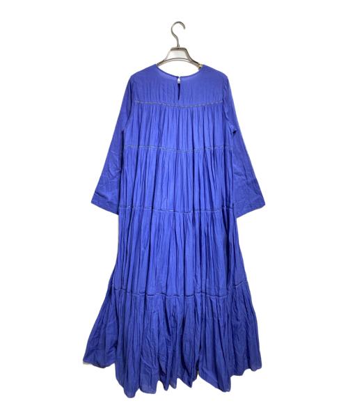 ne quittez pas（ヌキテパ）ne quittez pas (ヌキテパ) コットンボイルティアードマキシワンピース/Cotton Voile Tiered Maxi Dress ブルー サイズ:Freeの古着・服飾アイテム