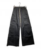 RICK OWENSリックオウエンス）の古着「カーゴベラロングパンツ/Cargo Flared Long Pants」｜ブラック
