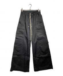 RICK OWENS（リックオウエンス）の古着「カーゴベラロングパンツ/Cargo Flared Long Pants」｜ブラック