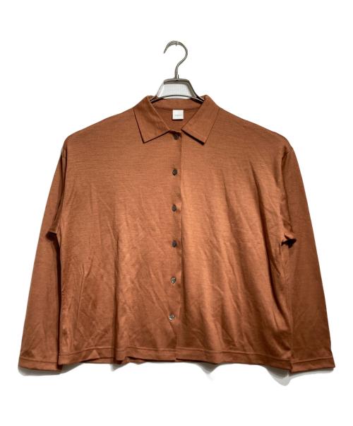 KAGURE（カグレ）kagure (カグレ) ウォッシャブルウールカットシャツ オレンジ サイズ:FREEの古着・服飾アイテム