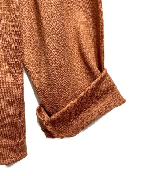 KAGURE（カグレ）kagure (カグレ) ウォッシャブルウールカットシャツ オレンジ サイズ:FREEの古着・服飾アイテム