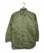U'S NAVYユーエスネイビー）の古着「40'S~ N-3トロピカルポプリンシャツ」｜カーキ