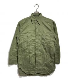 U'S NAVY（ユーエスネイビー）の古着「40'S~ N-3トロピカルポプリンシャツ」｜カーキ