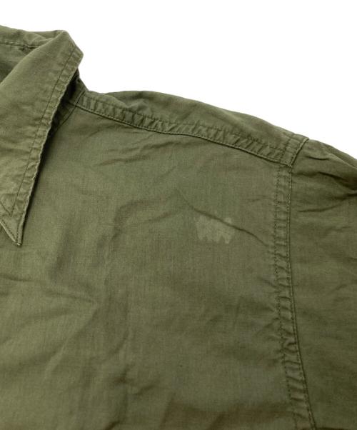 U'S NAVY（ユーエスネイビー）U'S NAVY (ユーエスネイビー) 40'S~ N-3トロピカルポプリンシャツ カーキ サイズ:14 1/2の古着・服飾アイテム