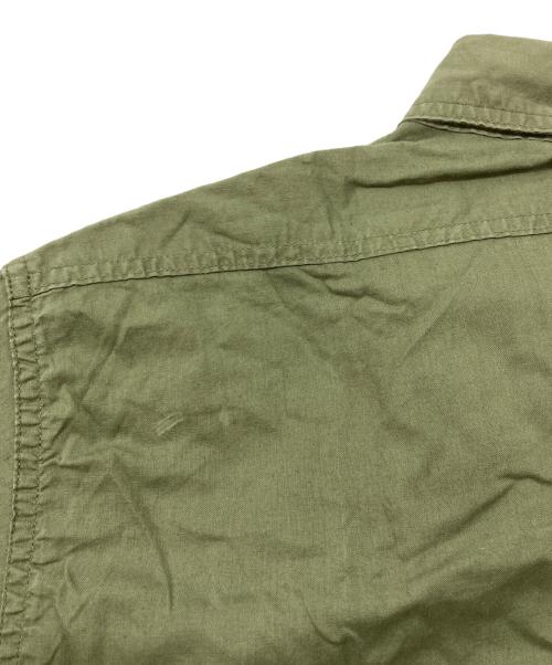 U'S NAVY（ユーエスネイビー）U'S NAVY (ユーエスネイビー) 40'S~ N-3トロピカルポプリンシャツ カーキ サイズ:14 1/2の古着・服飾アイテム