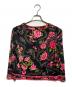 LEONARD FASHION (レオナールファッション) 花柄カットソー/Floral print top ブラック サイズ:LL：13000円