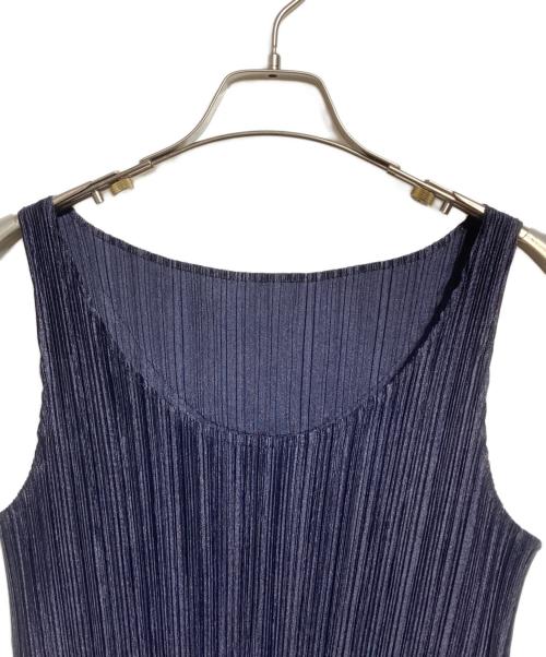 PLEATS PLEASE（プリーツプリーズ）PLEATS PLEASE (プリーツプリーズ) ノースリーブワンピース ネイビー サイズ:3の古着・服飾アイテム