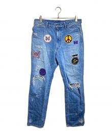 Needles（ニードルズ）の古着「ASSORTED PATCHES STRAIGHT JEAN/アソートパッチ ストレートジーンズ」｜インディゴ