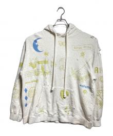 rurumu:（ルルムウ）の古着「echoes printed hoodie」｜ベージュ