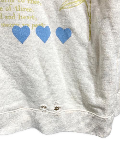 rurumu:（ルルムウ）rurumu: (ルルムウ) echoes printed hoodie ベージュ サイズ:Mの古着・服飾アイテム