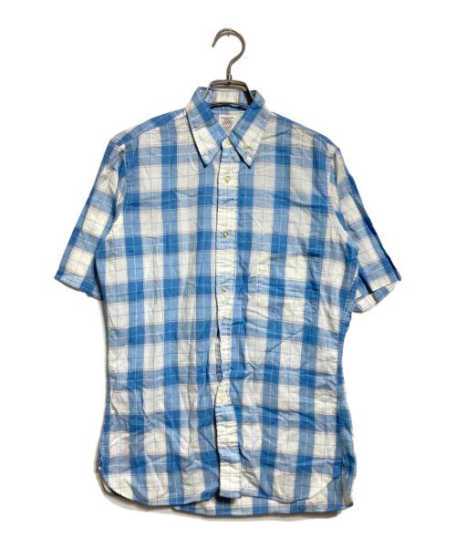 ARROW（アロー）ARROW (アロー) 60's ブロックチェックシャツ/1960s Block-Check Shirt ブルー サイズ:Sの古着・服飾アイテム