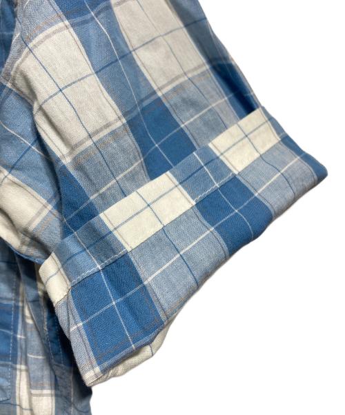 ARROW（アロー）ARROW (アロー) 60's ブロックチェックシャツ/1960s Block-Check Shirt ブルー サイズ:Sの古着・服飾アイテム