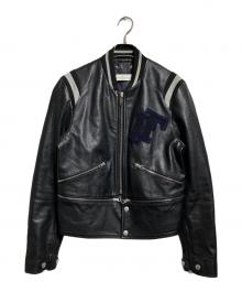 GOLDEN GOOSE（ゴールデングース）の古着「カウレザースタジャン」｜ブラック