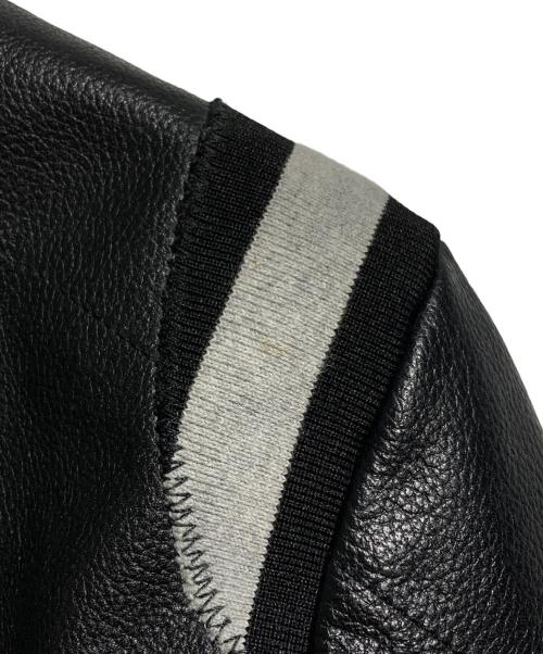 GOLDEN GOOSE（ゴールデングース）GOLDEN GOOSE (ゴールデングース) カウレザースタジャン ブラック サイズ:Ｓの古着・服飾アイテム