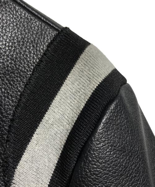 GOLDEN GOOSE（ゴールデングース）GOLDEN GOOSE (ゴールデングース) カウレザースタジャン ブラック サイズ:Ｓの古着・服飾アイテム
