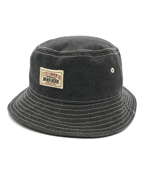 stussy（ステューシー）stussy (ステューシー) Canvas Workgear Bucket Hat グレーの古着・服飾アイテム