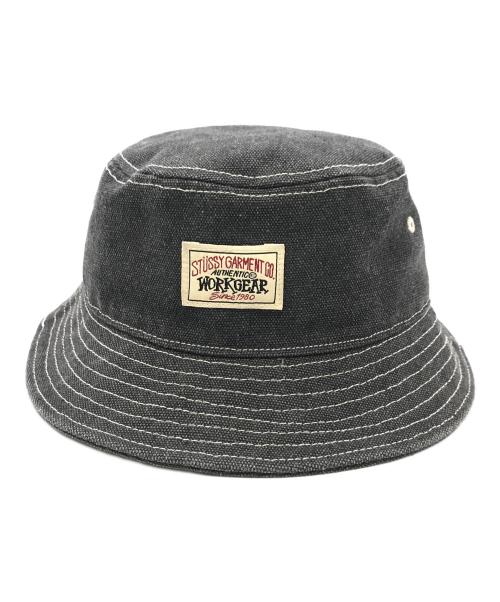 stussy（ステューシー）stussy (ステューシー) Canvas Workgear Bucket Hat グレーの古着・服飾アイテム