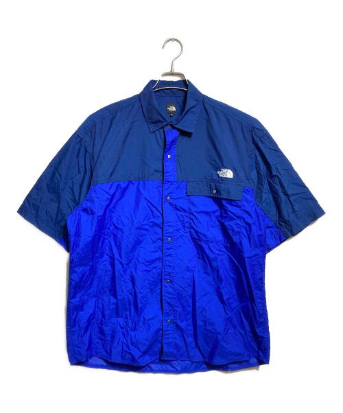 THE NORTH FACE（ザ ノース フェイス）THE NORTH FACE (ザ ノース フェイス) ショートスリーブヌプシシャツ/Short-Sleeve Nuptse Shirt ブルー サイズ:XLの古着・服飾アイテム