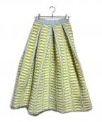 CFCLシーエフシーエル）の古着「FACADE SKIRT/ファサード・スカート」｜イエロー×グレー
