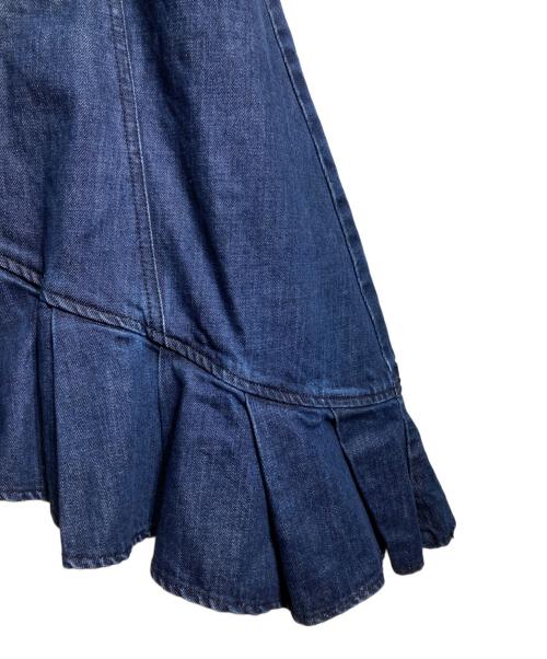 Belle vintage（ベル ヴィンテージ）Belle vintage (ベル ヴィンテージ) デニムドッキングュールスカート/Denim-paneled tulle skirt アイボリー×インディゴ サイズ:Fの古着・服飾アイテム