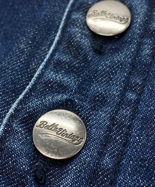 Belle vintage（ベル ヴィンテージ）Belle vintage (ベル ヴィンテージ) デニムドッキングュールスカート/Denim-paneled tulle skirt アイボリー×インディゴ サイズ:Fの古着・服飾アイテム