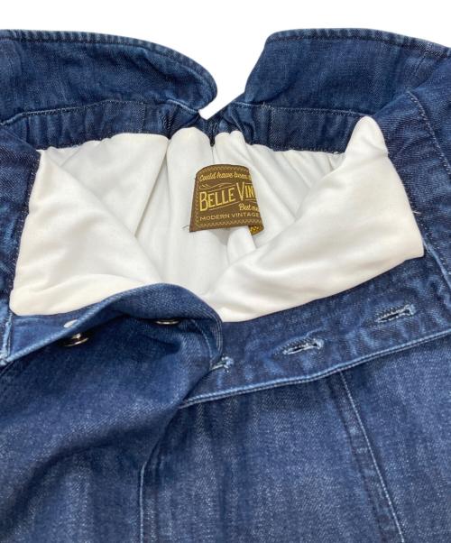 Belle vintage（ベル ヴィンテージ）Belle vintage (ベル ヴィンテージ) デニムドッキングュールスカート/Denim-paneled tulle skirt アイボリー×インディゴ サイズ:Fの古着・服飾アイテム