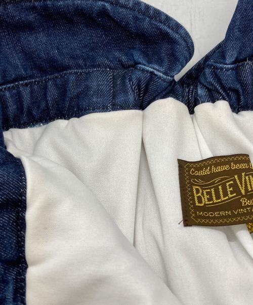 Belle vintage（ベル ヴィンテージ）Belle vintage (ベル ヴィンテージ) デニムドッキングュールスカート/Denim-paneled tulle skirt アイボリー×インディゴ サイズ:Fの古着・服飾アイテム