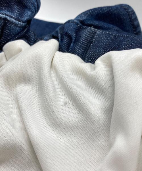 Belle vintage（ベル ヴィンテージ）Belle vintage (ベル ヴィンテージ) デニムドッキングュールスカート/Denim-paneled tulle skirt アイボリー×インディゴ サイズ:Fの古着・服飾アイテム