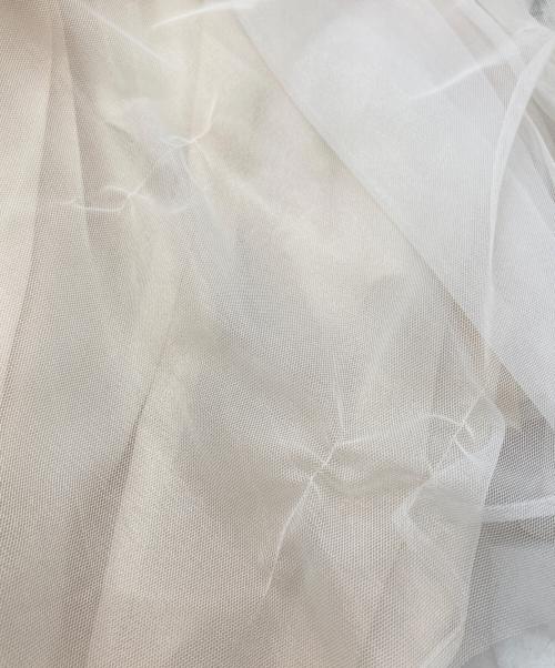 Belle vintage（ベル ヴィンテージ）Belle vintage (ベル ヴィンテージ) デニムドッキングュールスカート/Denim-paneled tulle skirt アイボリー×インディゴ サイズ:Fの古着・服飾アイテム