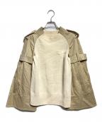 sacaiサカイ）の古着「トレンチハイブリッドニット/Trench-style hybrid knit top」｜アイボリー×ブラウン