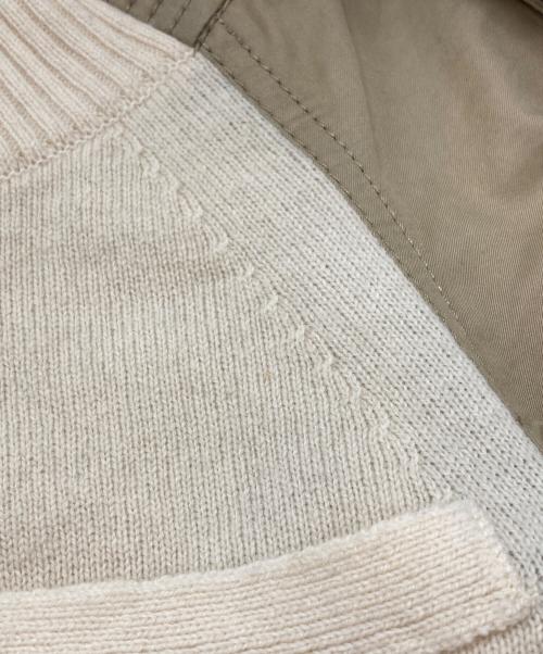 sacai（サカイ）sacai (サカイ) トレンチハイブリッドニット/Trench-style hybrid knit top アイボリー×ブラウン サイズ:1の古着・服飾アイテム
