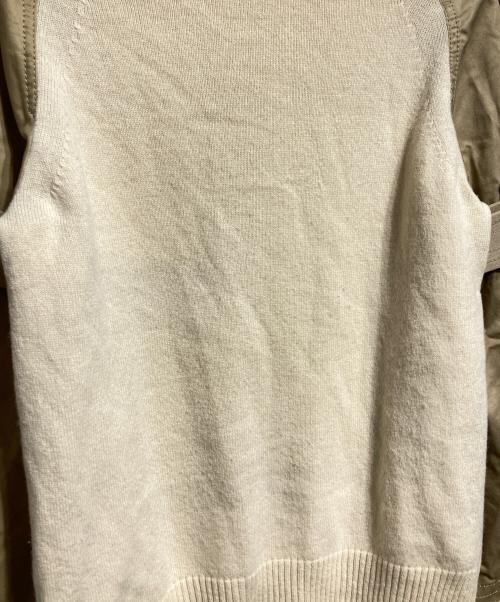 sacai（サカイ）sacai (サカイ) トレンチハイブリッドニット/Trench-style hybrid knit top アイボリー×ブラウン サイズ:1の古着・服飾アイテム