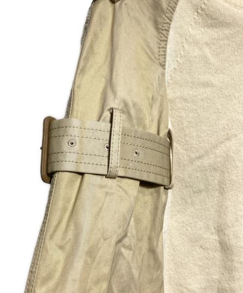 sacai（サカイ）sacai (サカイ) トレンチハイブリッドニット/Trench-style hybrid knit top アイボリー×ブラウン サイズ:1の古着・服飾アイテム