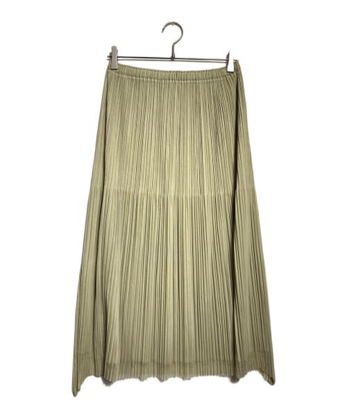 PLEATS PLEASE（プリーツプリーズ）PLEATS PLEASE (プリーツプリーズ) プリーツロングスカート/Long pleated skirt グリーン サイズ:4の古着・服飾アイテム