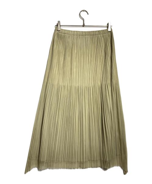 PLEATS PLEASE（プリーツプリーズ）PLEATS PLEASE (プリーツプリーズ) プリーツロングスカート/Long pleated skirt グリーン サイズ:4の古着・服飾アイテム