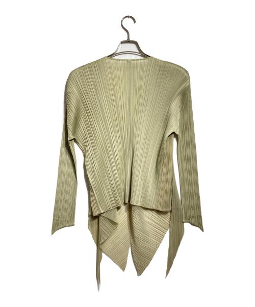 PLEATS PLEASE（プリーツプリーズ）PLEATS PLEASE (プリーツプリーズ) プリーツカーディガン グリーン サイズ:4の古着・服飾アイテム