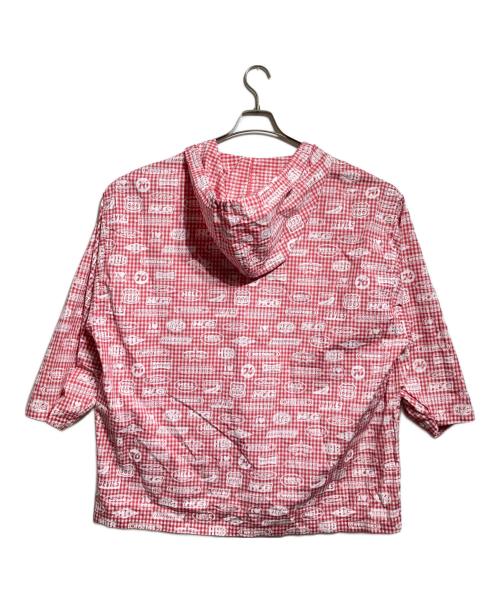 Hysteric Glamour（ヒステリックグラマー）Hysteric Glamour (ヒステリックグラマー) RACING柄 ギンガムチェックフードブルゾン ピンク サイズ:Freeの古着・服飾アイテム